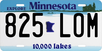 MN license plate 825LOM