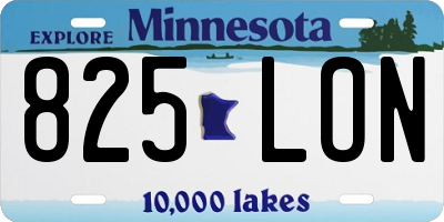 MN license plate 825LON