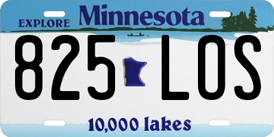 MN license plate 825LOS