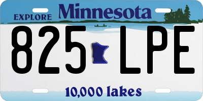 MN license plate 825LPE