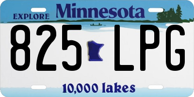 MN license plate 825LPG
