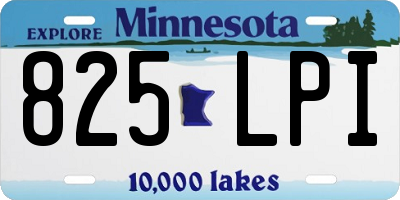 MN license plate 825LPI