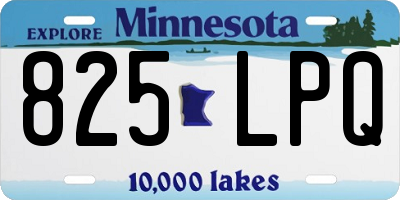 MN license plate 825LPQ