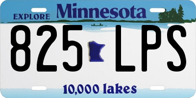 MN license plate 825LPS