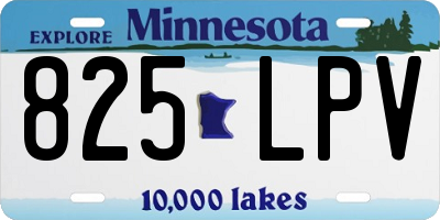 MN license plate 825LPV