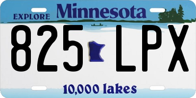 MN license plate 825LPX