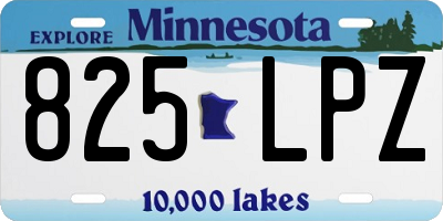 MN license plate 825LPZ