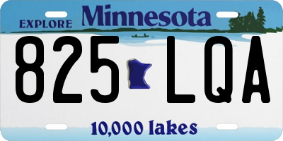 MN license plate 825LQA