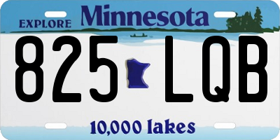 MN license plate 825LQB