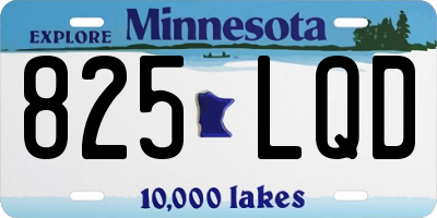 MN license plate 825LQD