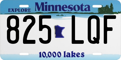 MN license plate 825LQF
