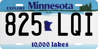 MN license plate 825LQI