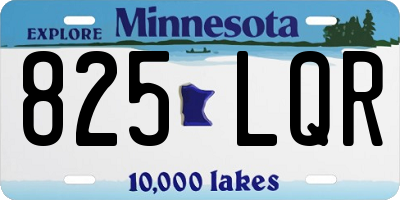 MN license plate 825LQR