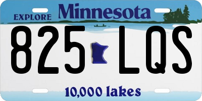 MN license plate 825LQS