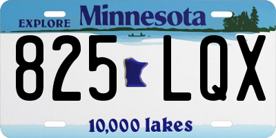 MN license plate 825LQX
