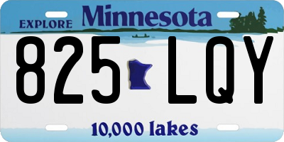 MN license plate 825LQY
