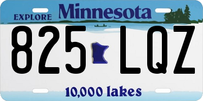 MN license plate 825LQZ