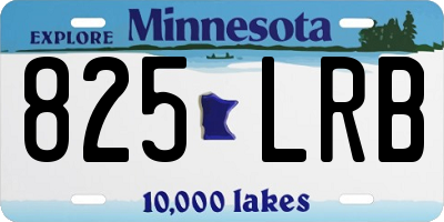 MN license plate 825LRB