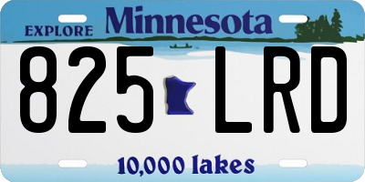 MN license plate 825LRD