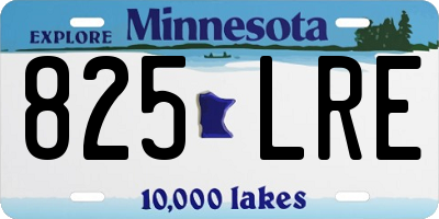 MN license plate 825LRE