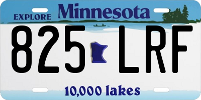 MN license plate 825LRF