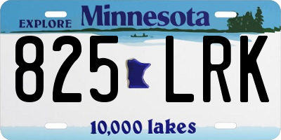 MN license plate 825LRK