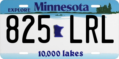 MN license plate 825LRL