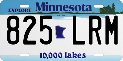 MN license plate 825LRM