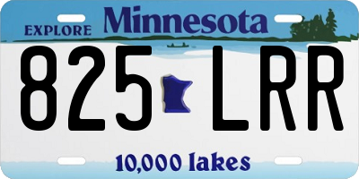 MN license plate 825LRR