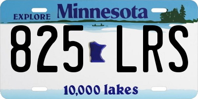 MN license plate 825LRS