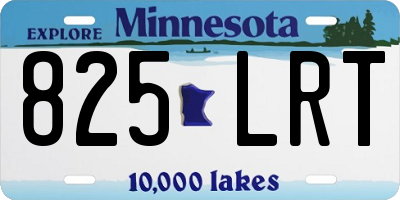 MN license plate 825LRT