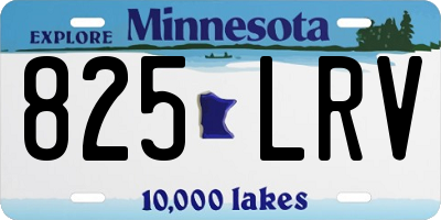 MN license plate 825LRV
