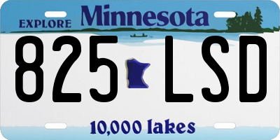 MN license plate 825LSD
