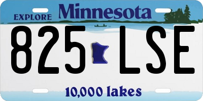 MN license plate 825LSE