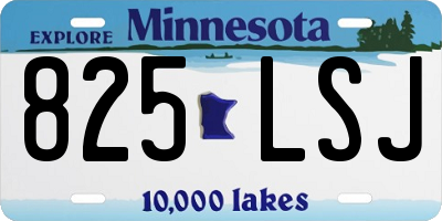 MN license plate 825LSJ