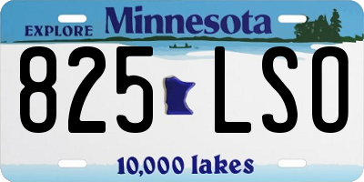 MN license plate 825LSO