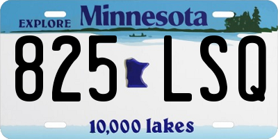 MN license plate 825LSQ