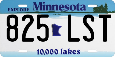 MN license plate 825LST