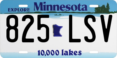 MN license plate 825LSV