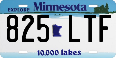MN license plate 825LTF