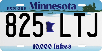 MN license plate 825LTJ