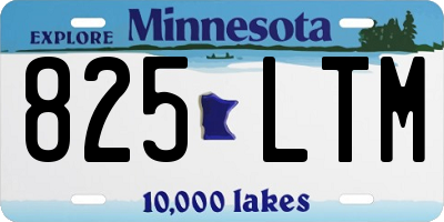 MN license plate 825LTM