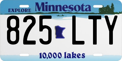 MN license plate 825LTY