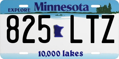 MN license plate 825LTZ