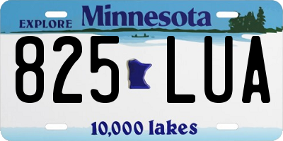 MN license plate 825LUA