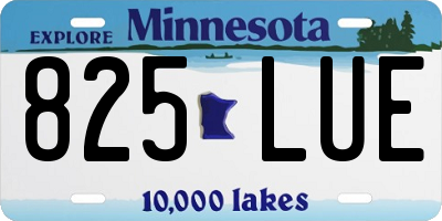 MN license plate 825LUE