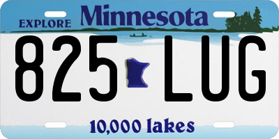 MN license plate 825LUG