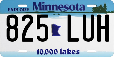 MN license plate 825LUH