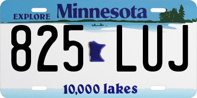 MN license plate 825LUJ