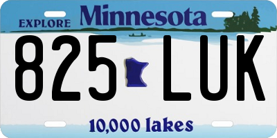 MN license plate 825LUK